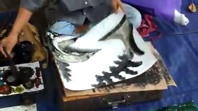 Парень быстро рисует картину удивительное видео смотреть онлайн