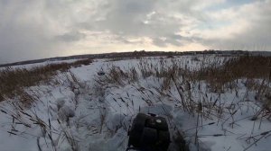 Мотобуксировщик по глубокому снегу. Сравнение с лыжным модулем.