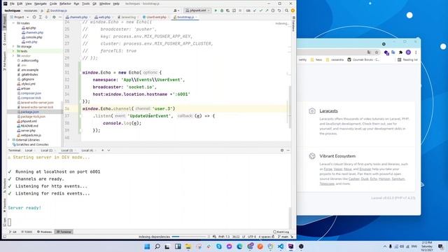 [ Digging Deeper ] Broadcast with Redis & Pusher | LARAVEL 8.X смотреть онлайн