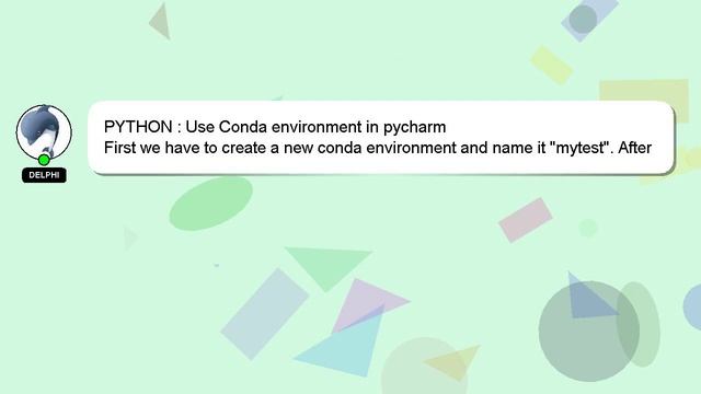 PYTHON : Use Conda environment in pycharm смотреть онлайн