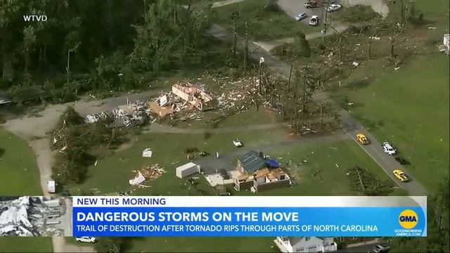 Tornado leaves trail of destruction in North Carolina l GMA смотреть онлайн