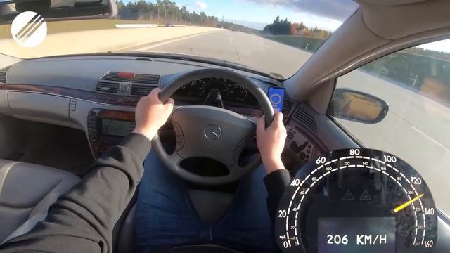 Mercedes-Benz S320 CDI W220 BRABUS TOP SPEED DRIVE ON GERMAN AUTOBAHN ?