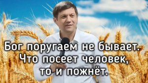 Бог поругаем не бывает.  Что посеет человек,  то и пожнёт.
