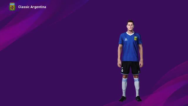 Argentina classic kits PES 2021 and PES2020 [font adjustment guide] (PS4) pes 20 смотреть онлайн