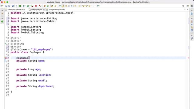 Build REST API with Spring Boot and JPA [2021] - 18 Create an entity class смотреть онлайн