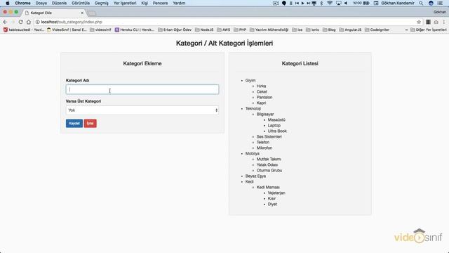PHP-PDO ile Sınırsız Kategori Yapımı, İç içe ve Çoklu Kategori Sistemi | Tanıtım смотреть онлайн