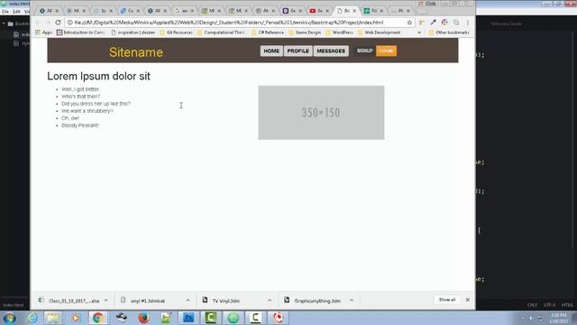 Developing a Bootstrap Template from a Mockup part 2 смотреть онлайн