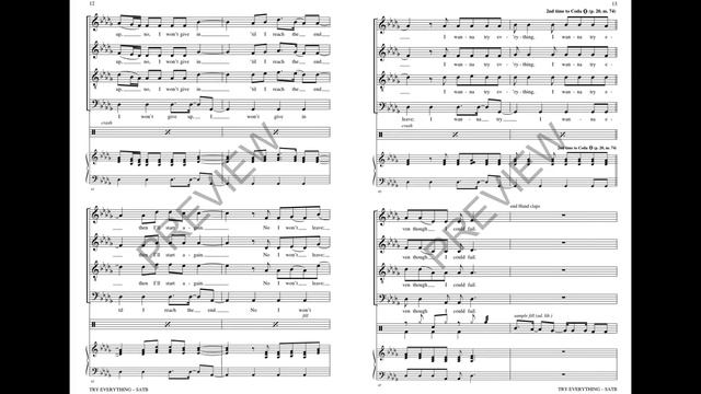 Try Everything (SATB Choir, a cappella) - Arranged by Paul Langford смотреть онлайн