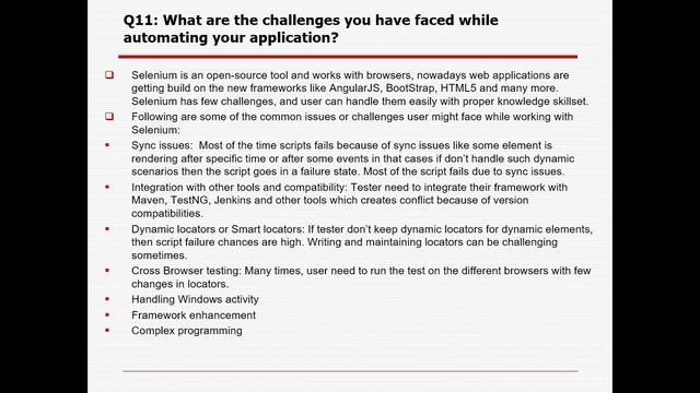 Selenium Automation Framework Interview Q & A - Part 4 (Fourth Set of Real Time 25 Q&A) смотреть онлайн