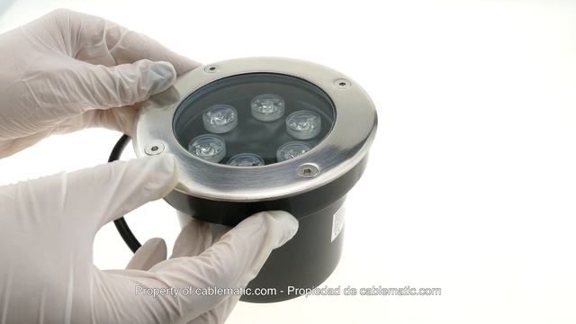 Foco LED de suelo 6W 120mm IP65 luz azul - distribuido por CABLEMATIC ® смотреть онлайн