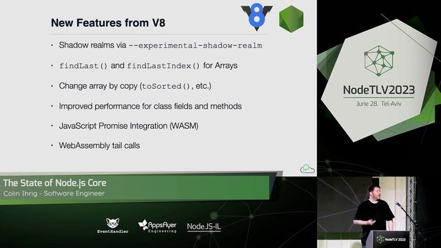 Colin Ihrig @ NodeTLV '23 | The State of Node.js Core смотреть онлайн