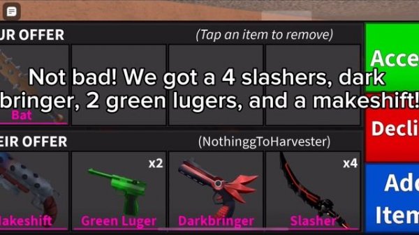 What do people offer for Bat and Makeshift in MM2?