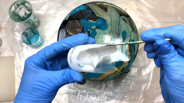 RESIN ART. Создание абстрактной картины. RESIN ART. Create An Abstract Picture.