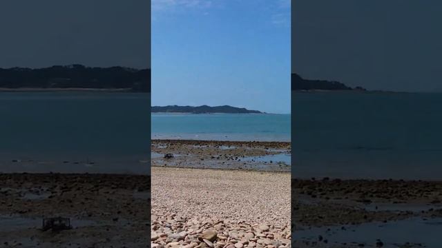 За буйки не заплыватьно воды нет .Жуткий отлив в Корее