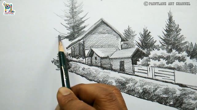 River side Houses in a Scenery Art with Pencil || Easy Pencil Art смотреть онлайн
