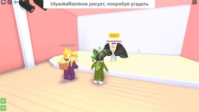 КРОКОДИЛ, НО КАЖДЫЙ РИСУЕТ СВОИМ ЦВЕТОМ! Roblox Paint 'N Guess смотреть онлайн