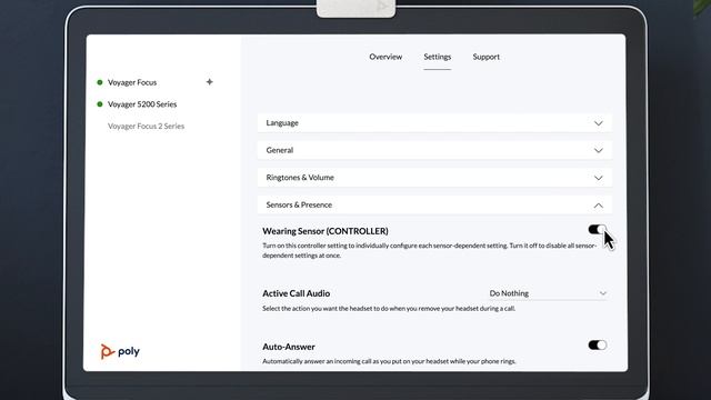 Voyager 5200 - How to turn off your Headset Sensors смотреть онлайн
