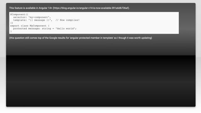 Angular 2 typescript protected members in component templates смотреть онлайн