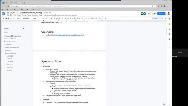Kubernetes SIG Storage - Per Volume CSI Capabilities Design Meeting 2022-07-12 смотреть онлайн
