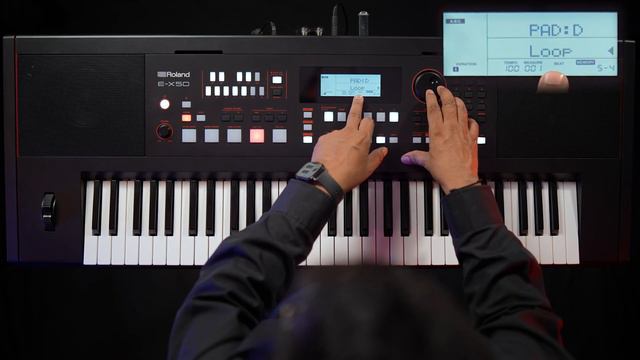 Roland E-X50 Audio Pad Function смотреть онлайн