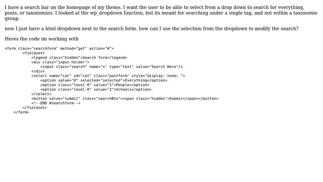 Wordpress: How can I make a search form that can search taxonomies and posts? смотреть онлайн