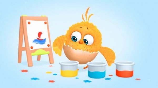 Chick-Chick in ENGLISH - The Drawing Lesson - Cartoons for Babies