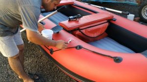 КЛЕИМ АКСЕССУАРЫ К ЛОДКЕ ПВХ ДЛЯ МИНИМАЛЬНОГО АПДЕЙТА  ЛОДКИ ПВХ RIVER  BOATS НДНД 350 СВОИМИ РУКАМ