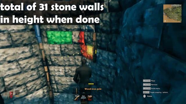 Valheim - How to build a Medieval Stone wizard Tower building Ep #5 смотреть онлайн