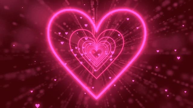 Are you falling in love??Neon Lights Love Heart Tunnel Background?Pink Heart Background Loop 10 hou смотреть онлайн