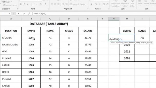MICROSOFT EXCEL : MATCH FUNCTION | FIND ROW AND COLUMN NUMBER смотреть онлайн