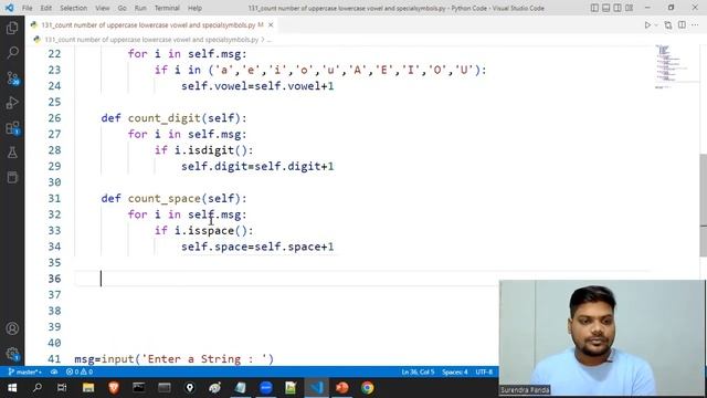 ?♂️ Count the Number of Upper Lowercase Vowel Digits Space &Special Symbols from a String using OO смотреть онлайн