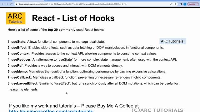 Reactjs Tutorial For Beginners - Part 24 | List of Hooks in React смотреть онлайн