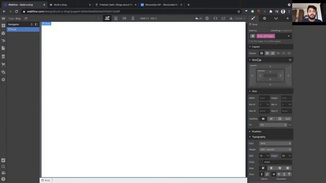 Modify the default style of HTML Body in Webflow - Tutorial for Beginners смотреть онлайн