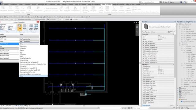 MagiCAD for REVİT - Sprinkler смотреть онлайн