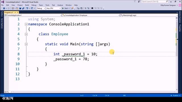 Part 9 C# Variable Naming Rules, Conventions and Accepting Inputs from User смотреть онлайн