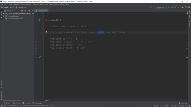 Part 2 - Basic Types and Variables in Kotlin смотреть онлайн