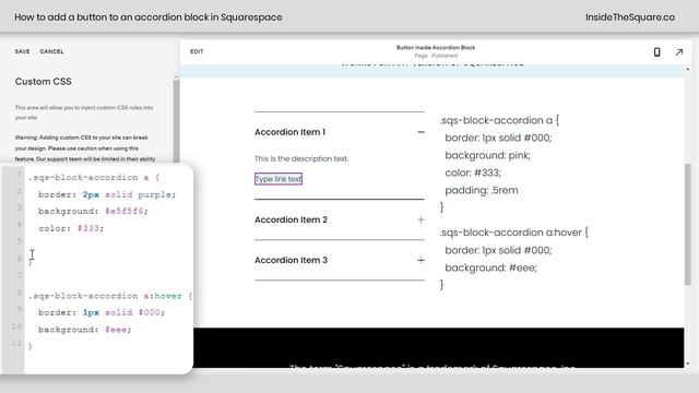 Add Button to Accordion in Squarespace // How To Add A Button To An Accordion in Squarespace смотреть онлайн