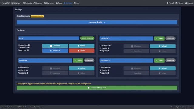 Genshin Optimizer - Download and Upload Database смотреть онлайн