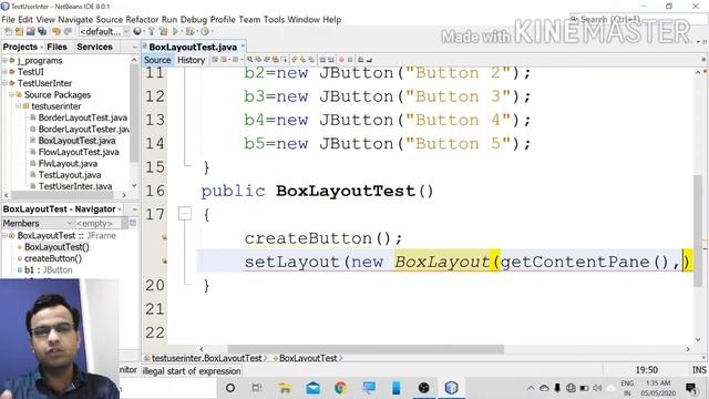 How to set box layout of a frame in java смотреть онлайн