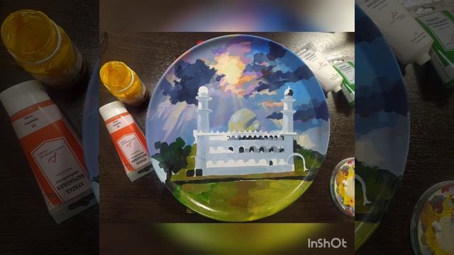 роспись тарелок акрил. Plate Painting. Acrylic.
