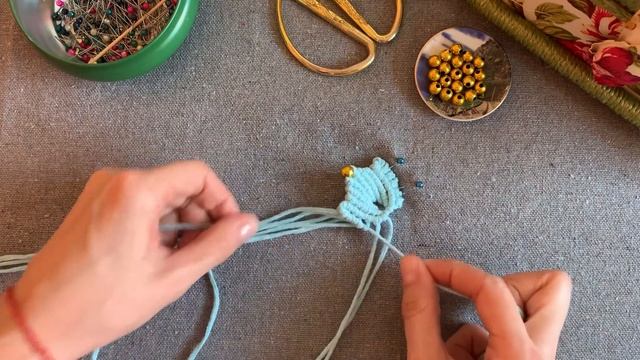 Tutorial Macrame Crown, Macrame Pattern, Macrame With Beads