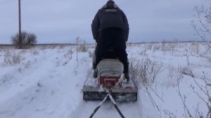 Снегоход своими руками "Беркут"- Чудо Ока самодельный снегоход