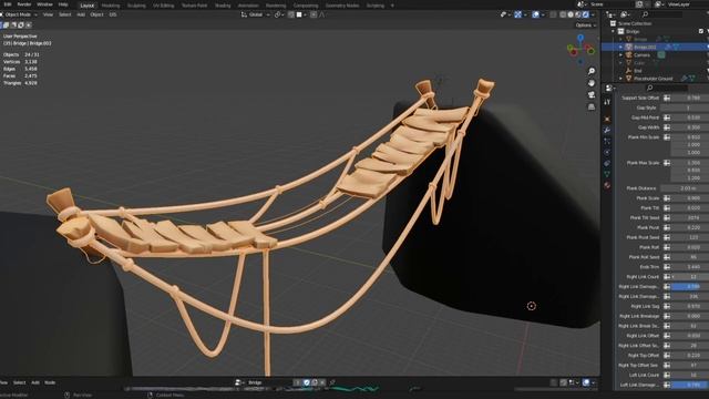 Blender 3.0 Geometry Nodes - Stylised Rope Bridge Game Asset смотреть онлайн