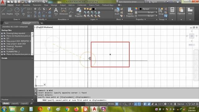 15 _ AutoCAD _ أمر mid between to points смотреть онлайн