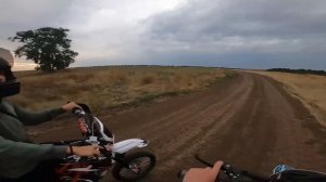 Лютая раздача на питбайках после дождя/ Стант #покатушки #питбайк