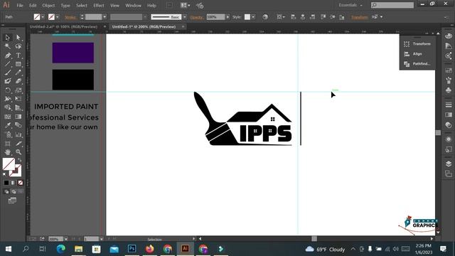 Adobe Illustrator CC 2014 Tutorial How to Make a Paint Company Logo смотреть онлайн