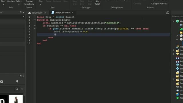 Roblox Studio - HOW TO MAKE A GROUP ONLY DOOR смотреть онлайн