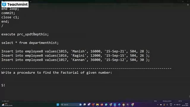 Oracle PLSQL Practice Program Part -2 смотреть онлайн