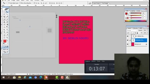 Cara membuat cover menggunakan apk Adobe photoshop смотреть онлайн