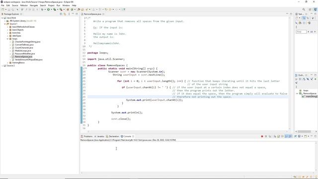 Java Lab: Remove Spaces смотреть онлайн